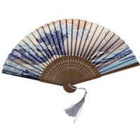 ventilateur pliant portatif japonais avec des impressions d'art traditionnelles japonaises Ukiyo-e