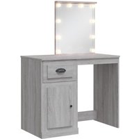 Vidaxl Coiffeuse Avec Lumières Led Sonoma Gris 90x42x132,5 Cm