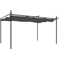 Vidaxl Pergola Avec Toit Rétractable Anthracite 395x292x230 Cm