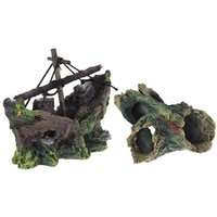 Xm Ornement De Bateau Dans Réservoir De Poissons Décoration De Pêche 100% De Réservoir De Sécurité Et Décoration D'arbre En Bois Pour Aquarium