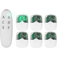 Xm Mini Chercheur De Clé Sans Fil Localisateur De Clé Avec Télécommande 1 Émetteur Et 6 Récepteurs Traqueur De Portefeuille Pour Animaux De Compagnie
