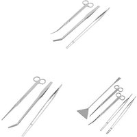Xm 3/5 Pièces Kit D'outils D'entretien Aquarium Aquarium Aquarium Plantes Vivantes Herbe Plante Aquatique Acier Inoxydable Pince À Épiler Ciseaux