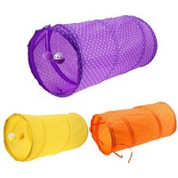 Xm Tente Pliable 3 Couleurs Jouets Amusants Forme De Points Entraînement Pour Animal De Compagnie Maison De Jeu Tunnel Pour Chats