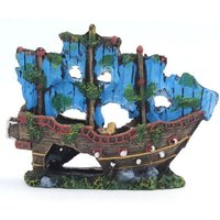 Xue Petit Ornement Maison Paysage Accessoires Simulation Plante Décor À La Maison Aquarium Aquarium Aquarium Résine Navire