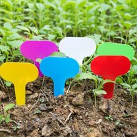 Pvc Semis Étiquettes Signe Plante Marqueurs 100 Pcs/Pack Coloré T Forme Jardin Bonsaï Fournitures Imperméable Sol Peinture Bâtons