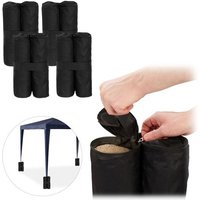 Relaxdays Lestage Pavillon Jeu De 4, Socle, Lestages Pour Tentes, Sacs De Sable, Poids
