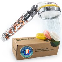 Aecodune Pommeau Douche XL Vitamine C Premium avec Filtre Eau - Citron Rose Jasmin