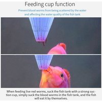 6 Pièces Rouge Ver Gamelle Entonnoir Tasse Poisson Alimentation Outil Aquarium Fournitures En Plastique Conique Aquarium