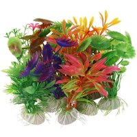 10 X Mixte Artificiel Aquarium Aquarium Aquarium Eau Plante Plastique Décoration Ornement Cnim Chaud