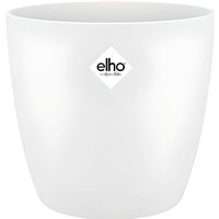 Pot De Fleurs - Elho - Bruxelles Round 14 - Blanc - Plastique Recyclé - Rond - 25 Cm - Percé