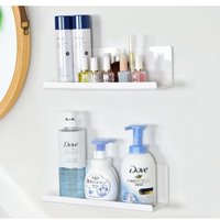 Lot de 2 Étagères de Rangement Panier de Douche, Étagère de Stockage d'assaisonnement Murales sans Trous, de Bain/Cuisine