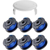 Paquet de 6 bobines de coupe-bordure avec fil de coupe et couvercle RYOBI