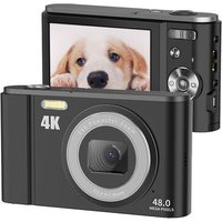 Appareil photo numérique 48MP, zoom 16x, vidéo 4K Le noir