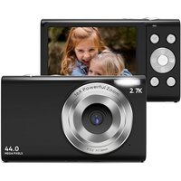 Appareil photo numérique 2,7K/44MP/Zoom 16x/Anti-tremblement/Webcam Noir