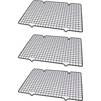 Support Refroidissement à Gâteau 3 PièCes, Filet SéChage Pain en Acier au Noir, Outil Cuisson, Filet Refroidissement AntiadhéSif, Plaque Cuisson,