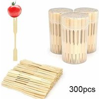 Mini Fourchettes en Bambou 3,5 Pouces, Petites Fourchettes pour ApéRitifs, Fourchettes à Cocktail, Fourchettes à Fruits, Cure-Dents pour ApéRitif