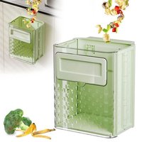 Poubelle Murale de Cuisine Pliable et Suspendue, Domestique Grande Valeur, Suspendue D'Armoire, Blanc Laiteux