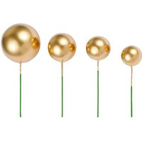 40 PièCes SéRies DéCorations de Gâteaux Mini Boule D'Or DéCoration de Gâteau DéCorations de Gâteau pour Anniversaire de Mariage Gâteau DéCoration
