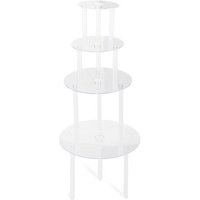 Support de Gâteau Assiette à Gâteau 4 Supports de Gâteau Réutilisables avec 12 Tiges de Goujon en Plastique Supports de Gâteau pour la Décoration de