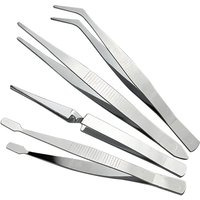 Ensemble de 4 PièCes de Pinces CombinéEs en Acier Inoxydable, Pointe CoudéE, Pinces Permettant D'éConomiser Du Travail, Pinces à Timbres CroiséEs