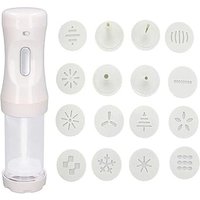 1 Presse à éLectrique avec 12 Moules et 4 Buses de DéCoration pour Gâteau Dessert Bricolage Fournitures Pâtisserie
