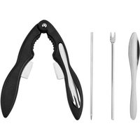 4 Pièces Craquelins et Outils de Crabe Fruits Mer Portables Trousse à Multifonctionnelle Pattes