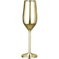 Verre à Cocktail Gobelet Monocouche en Acier Inoxydable Plaqué Cuivre 200 Ml Verre à Vin Verre à Champagne (Or)