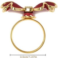6 PièCes Ronds de Serviette N?Ud Papillon Rouge, Porte-Anneaux de Serviette N?Ud Papillon Boucles de Serviette en MéTal Faites à la Main DéCor de