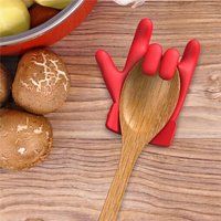 4 PièCes Cuisine en Silicone, Clip de Pot,Gadget Levage Couvercle, Porte-CuillèRe, LibéRateur Vapeur, Anti-DéVersement, Ustensiles Couvercle Forme