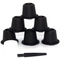 6 PièCes pour Rechargeable RéUtilisable Capsule de Café Filtre à Café Tasse Machine Capsule Filtre en Plastique, Noir