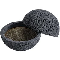 PlanèTe Japonaise Pierre Volcanique Artistique Plat Pendule Fruits de Mer Sushi Sashimi Assiette de Glace Assiette de FuméE, 12CM