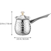 CafetièRe Turque, CafetièRe en Acier Inoxydable, Chauffe-Lait au Chocolat sur la CuisinièRe avec Bec Verseur 200Ml