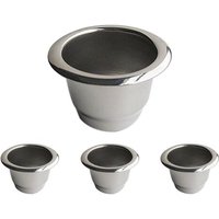 4 PièCes pour en Acier Inoxydable Rechargeable Capsule de Café Filtre à Café RéUtilisable Dosette de Café RéUtilisable Machine à Café Bricolage