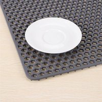 Tapis de Protection pour éVier en Silicone, Tapis de SéChage pour Vaisselle, pour Ustensiles de Cuisine et Vaisselle (Gris)