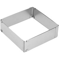 RéGlable Mousse Anneau Ensemble Carré en Acier Inoxydable Gâteau Moule de Cuisson Anniversaire de Mariage Gâteau de Cuisson Outil