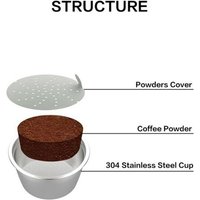 Dosette Filtrante RéUtilisable pour Capsule de Café en Acier Inoxydable Rechargeable en Plastique GustoA