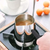 600 ML CafetièRe Turque en Acier Inoxydable Lait et Café Chaud Chocolat Beurre Fondant Pot avec PoignéE RéSistant à la Chaleur
