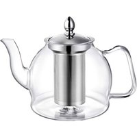 ThéIèRe en Verre de 1000 Ml avec Infuseur Amovible, à Thé Sans Danger pour la CuisinièRe, Ensemble de ThéIèRe à Fleurs et à Feuilles Mobiles