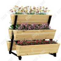 Td® Pots Carrés De Jardin 75lx78lx77hcm Pot Carrés De Jardin Potager Irrigation Insert Drainage Feutre Pots Carrés De Légumes En Boi