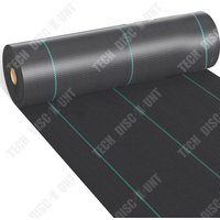 Td Toile De Paillage 2x25m Geotextile Bache Anti Mauvaise Herbe Geotextile Anti Repousse Bâche En Polypropylène Résistante À L'herbe