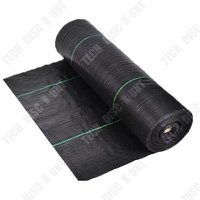 Td 1 Pièce 4x50m Pp Tissu Résistant À L'herbe Tissu Sol Agricole Noir Respirant Et Perméable L'eau Film Couverture D'herbe Agricole