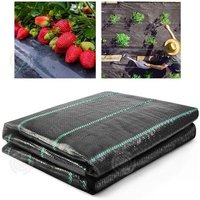 Inn Toiles De Paillage 2 X 5m Toile Anti Mauvaises Herbes Pp Bâche Tissée De Jardin Haute Perméabilité Couverture Protection Sol Noi