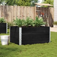 Vidaxl Jardinière Noir 120x80 Cm Bois Massif De Pin