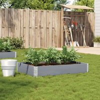 Vidaxl Jardinière Gris 120x80 Cm Bois Massif De Pin