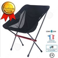Confo® Chaise De Lune De Camping En Plein Air D'aluminium Chaise De Pêche Portable Chaise Pliante À Dossier Haut De Campi