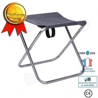 Confo® Tabouret En Acier Inoxydable Chaise Pliante Portable Extérieure Banc De Pêche Léger