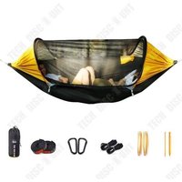 Td® Moustiquaire Hamac Tente De Camping En Plein Air Double Anti-Moustique Tissu Balançoire Chaise Suspendue Anti Renversement