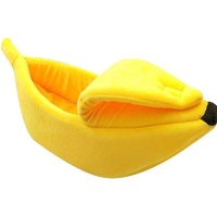 Niche Pour Chien En Forme De Banane, Lit Amovible, Lavable, Pour Petit Chien, Tapis Pour Chat, Produits De Première Nécessité
