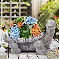 Tortue Statues De Jardin Ornements D'extérieur Décoratifs De Avec Lumières À Leds Statue À Énergie Solaire Figurines D'art Pour Le Patio Cour Pelouse