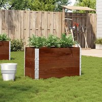 Vidaxl Jardinière Marron 100x50 Cm Bois Massif De Pin